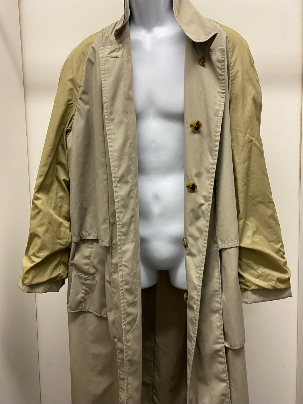 Brooks Brothers Vintage Classic Men's Tan Trench Coat Raincoat Overcoat